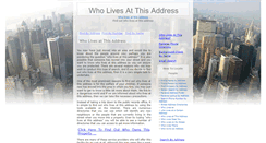 Desktop Screenshot of findwholivesatthisaddress.com