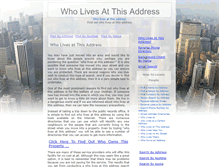 Tablet Screenshot of findwholivesatthisaddress.com